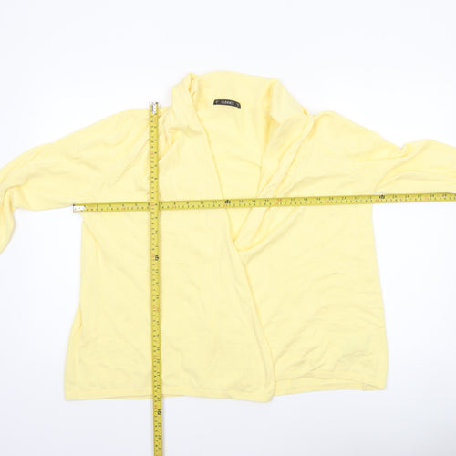 Dunnes Women's Yellow Knit Long Sleeve Open Cardigan XL