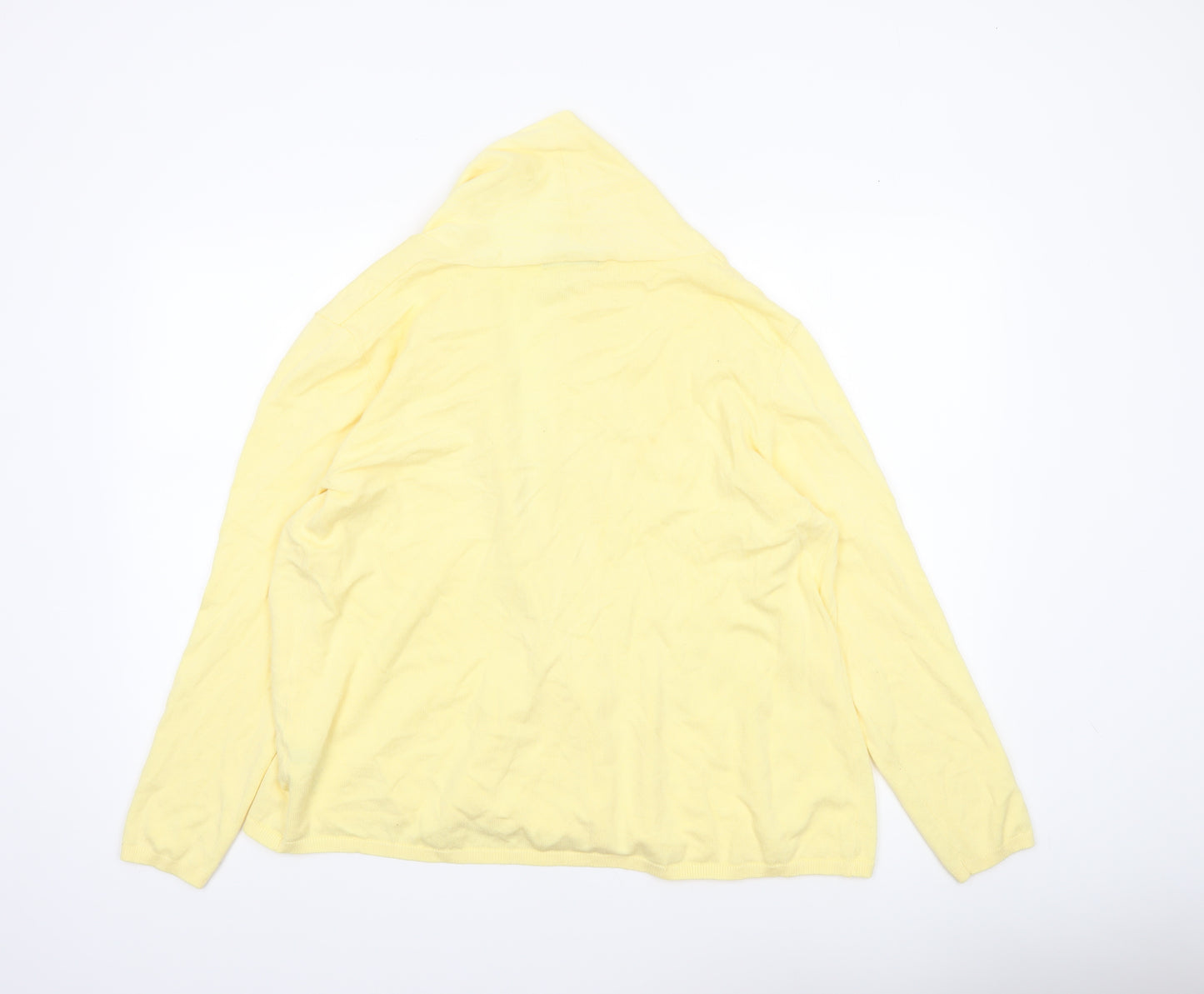 Dunnes Women's Yellow Knit Long Sleeve Open Cardigan XL