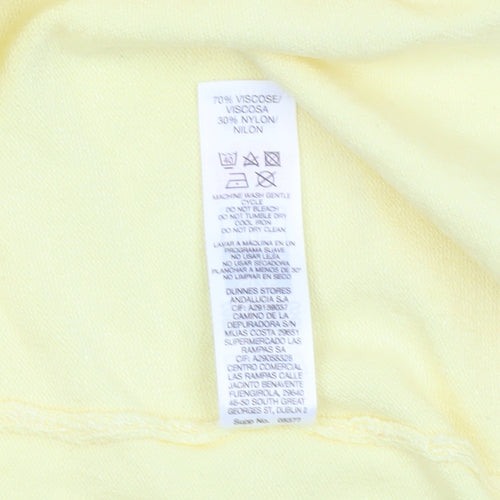 Dunnes Women's Yellow Knit Long Sleeve Open Cardigan XL