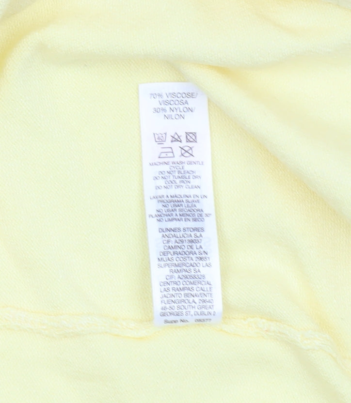 Dunnes Women's Yellow Knit Long Sleeve Open Cardigan XL