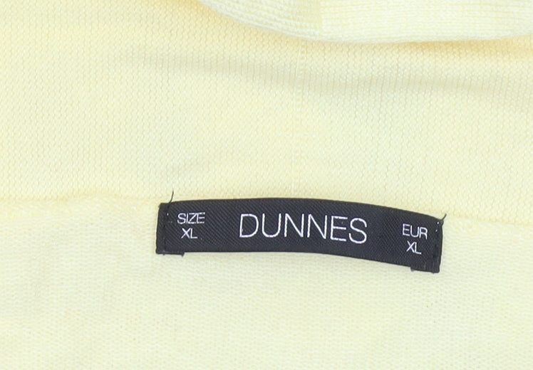 Dunnes Women's Yellow Knit Long Sleeve Open Cardigan XL