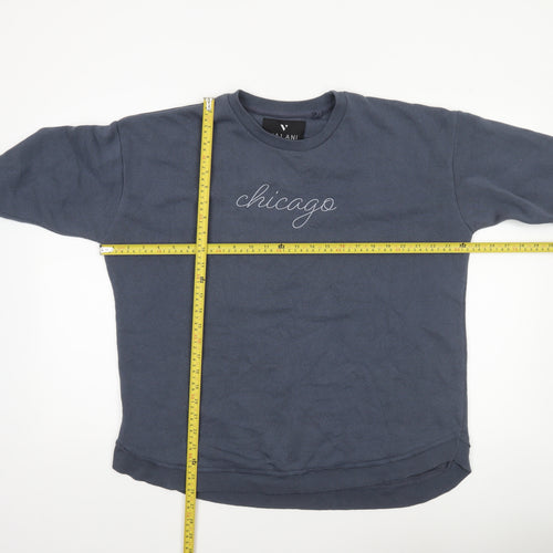 Valani Women's Blue 'Chicago' Pullover Sweatshirt Size S