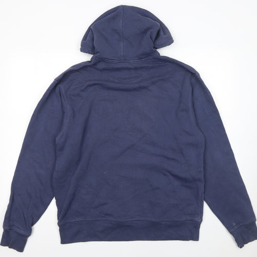 Champion Men's Blue Pullover Hoodie L Sports Graphic Fleece