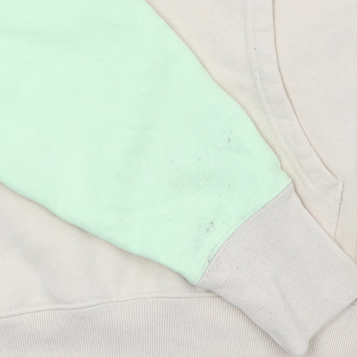 Champion Reverse Weave Women’s Beige Multi Colourblock Pullover Hoodie Small