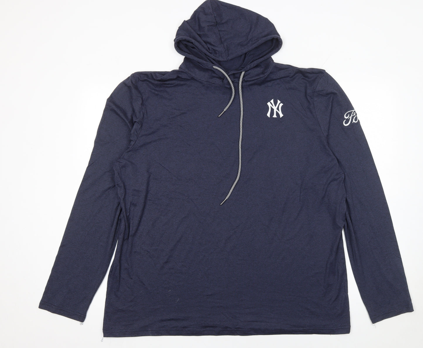New York Yankees Women Navy Blue Pullover Hoodie Size XL