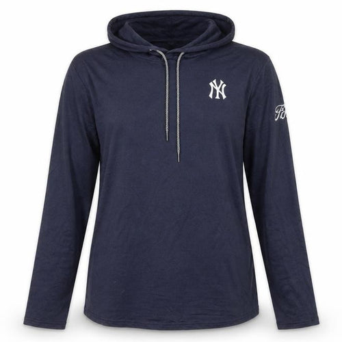 New York Yankees Women Navy Blue Pullover Hoodie Size XL