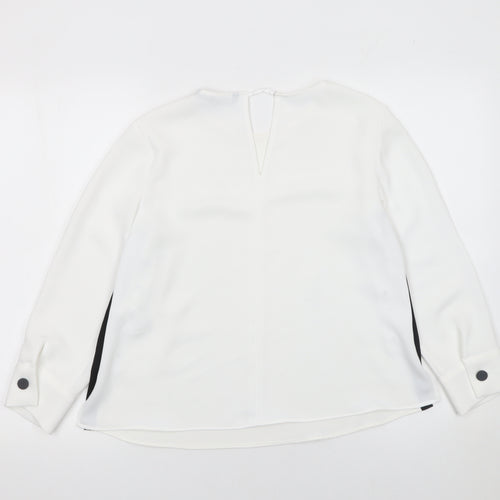 Zara Basic Women’s White Long Sleeve Button Blouse XS