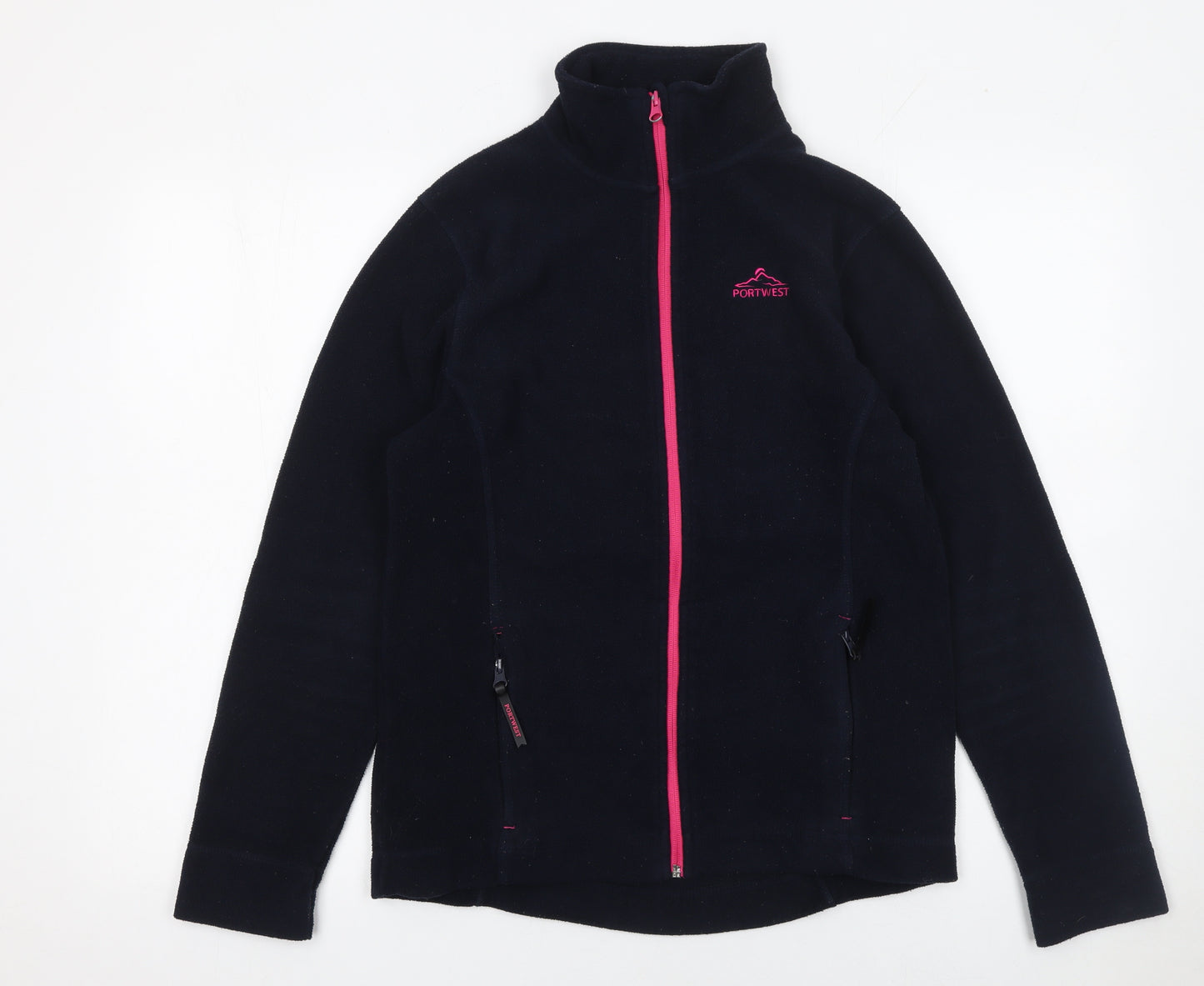 Portwest Womens Black Fleece Full Zip Jacket Size 12 Regular