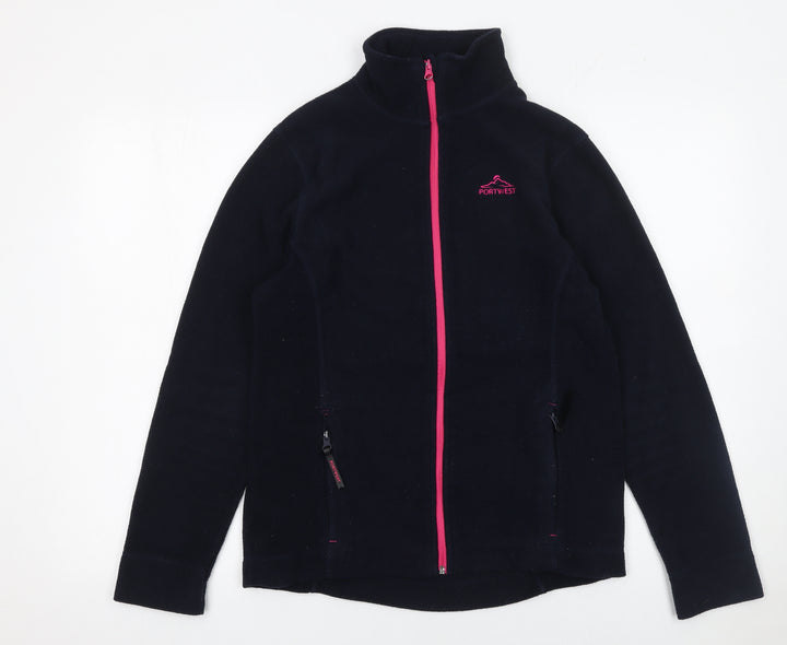 Portwest Womens Black Fleece Full Zip Jacket Size 12 Regular