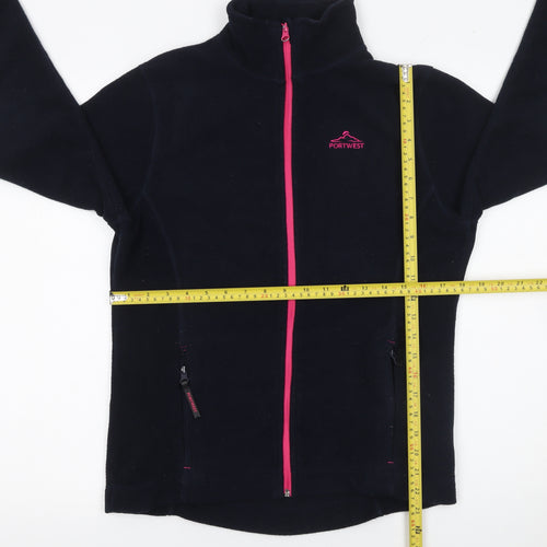 Portwest Womens Black Fleece Full Zip Jacket Size 12 Regular