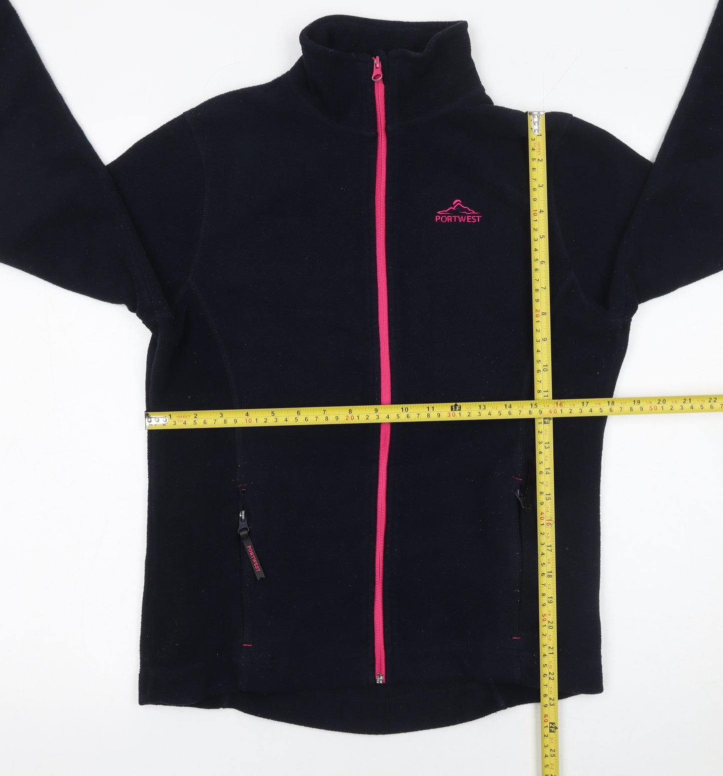 Portwest Womens Black Fleece Full Zip Jacket Size 12 Regular