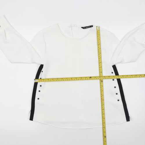 Zara Basic Women’s White Long Sleeve Button Blouse Size XS