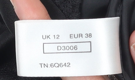 South Women's Black Strapless Satin Party Top UK 12