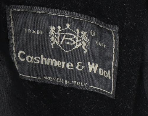 Blarney Woollen Mills Women's Black Wool Cashmere Long Belted Coat Size 12