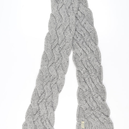 Burberry Women’s Grey Cable Knit Wool Scarf Winter Classic