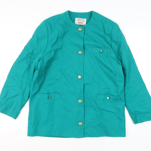 Avoca Women’s Green Wool Classic Irish Wool Jacket Size 18