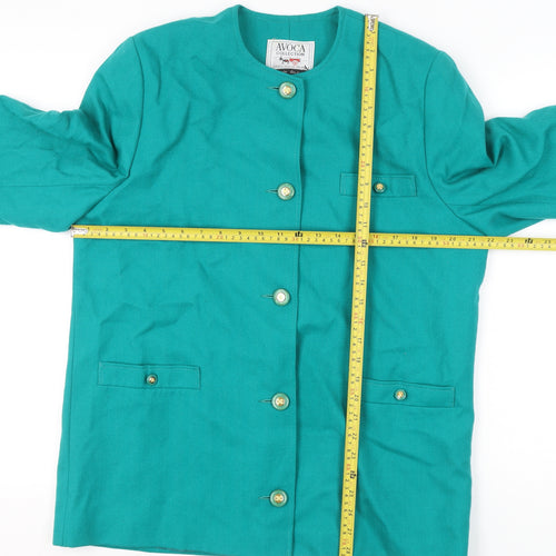 Avoca Women’s Green Wool Classic Irish Wool Jacket Size 18