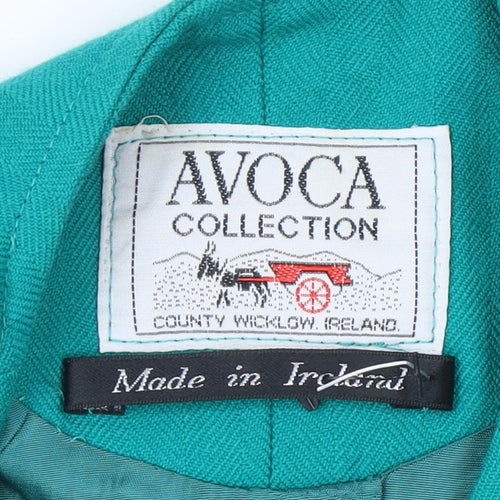 Avoca Women’s Green Wool Classic Irish Wool Jacket Size 18