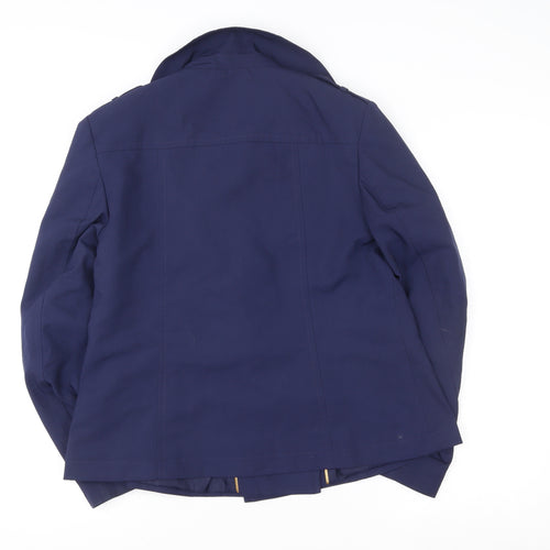 Marks and Spencer Women's Blue Pea Coat Jacket Size 12
