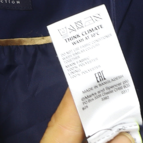 Marks and Spencer Women's Blue Pea Coat Jacket Size 12