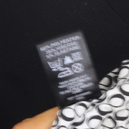 Papaya Women's Black Short Pea Coat Jacket Size 14 Lined Twill