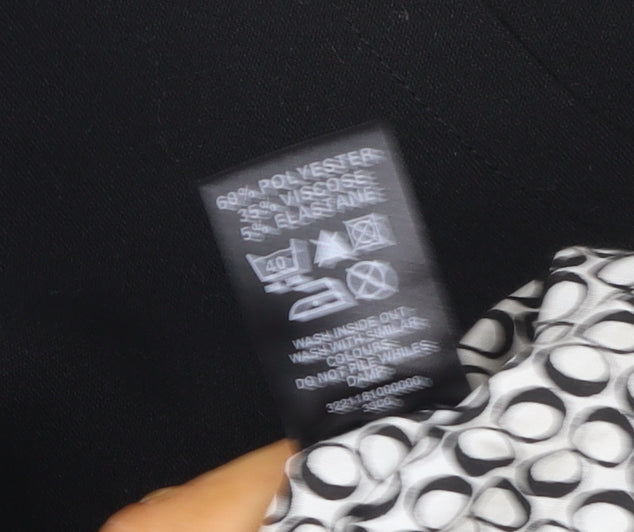 Papaya Women's Black Short Pea Coat Jacket Size 14 Lined Twill