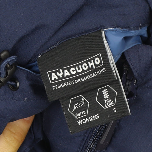 Ayacucho Unisex Blue S Puffer Jacket Lightweight Down Hooded Outdoor Coat
