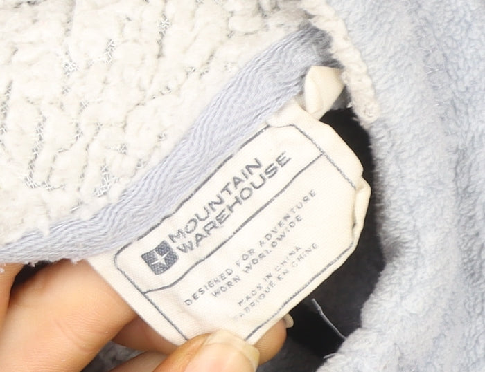 Mountain Warehouse Womens Grey Hooded Fleece Jacket Size 12