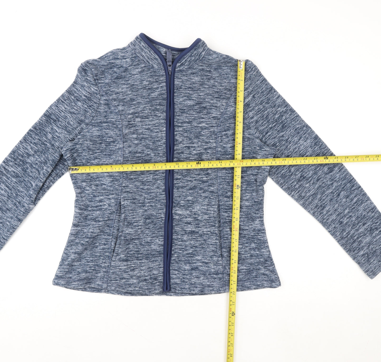 Tu Women Blue Size 14 Softshell Full Zip Lightweight Jacket