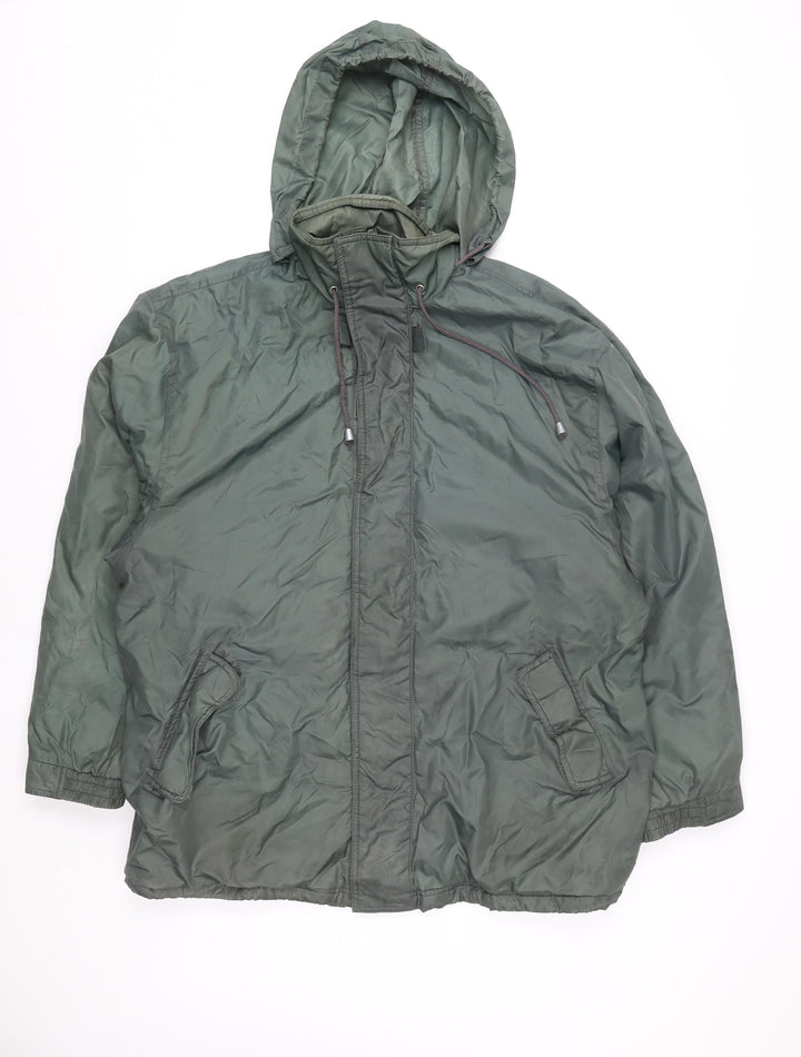 C&A Men's Green M Hooded Windbreaker Jacket Lightweight Outdoor