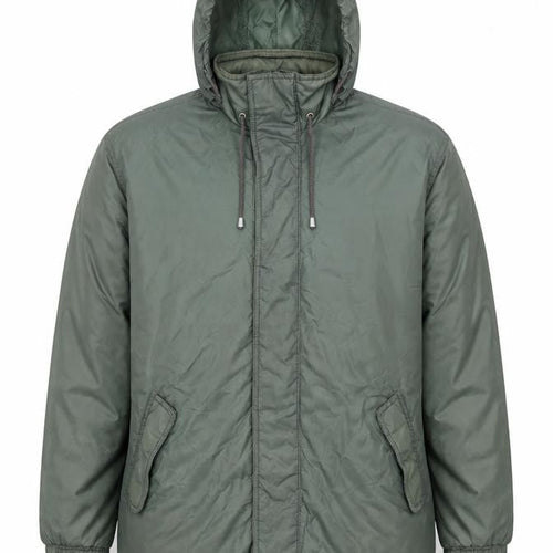 C&A Men's Green M Hooded Windbreaker Jacket Lightweight Outdoor
