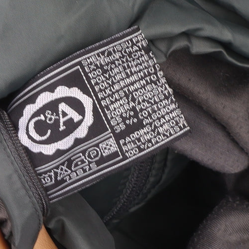 C&A Men's Green M Hooded Windbreaker Jacket Lightweight Outdoor