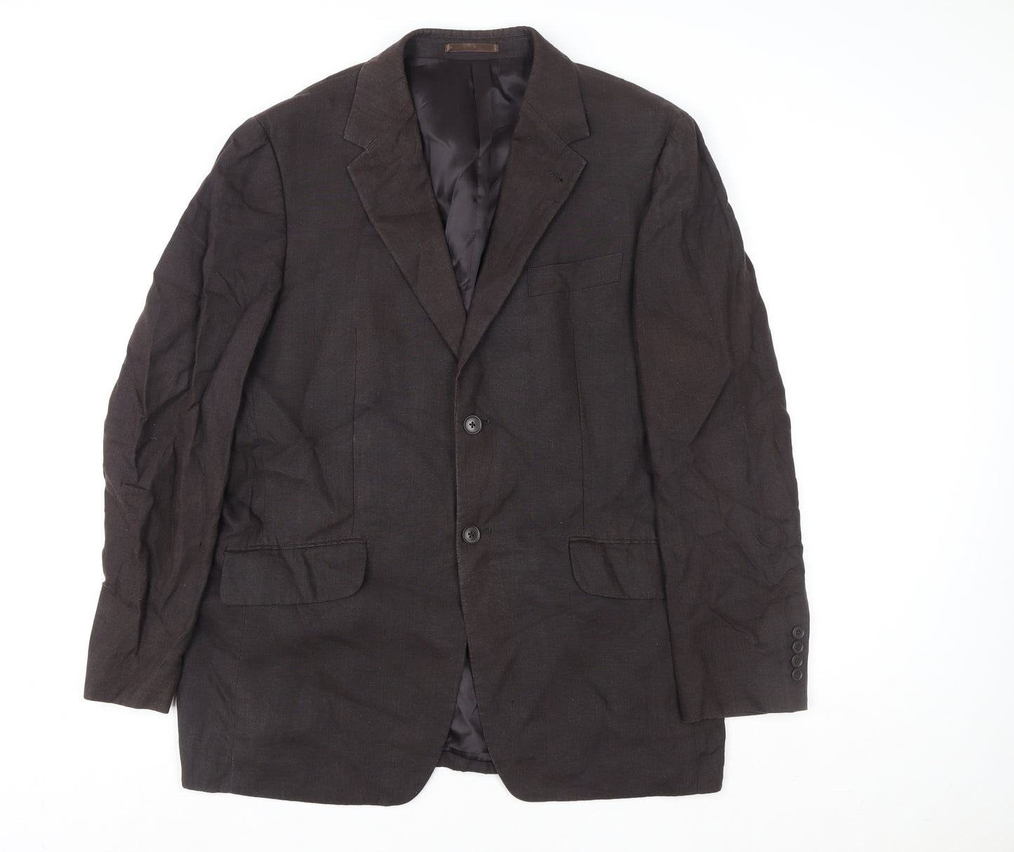 Next Men’s Brown Wool Blazer 42in Classic Fit Single-Breasted Jacket