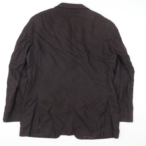 Next Men’s Brown Wool Blazer 42in Classic Fit Single-Breasted Jacket
