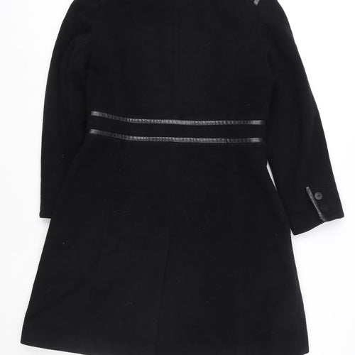 Windsmoor Women’s Black Wool Cashmere Long Coat Size 12 Classic Overcoat