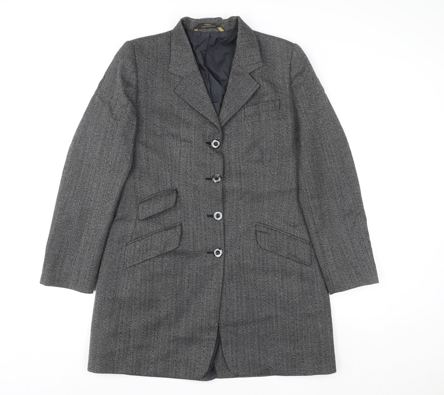 Marks and Spencer Womens Grey Wool Single Breasted Blazer UK 14