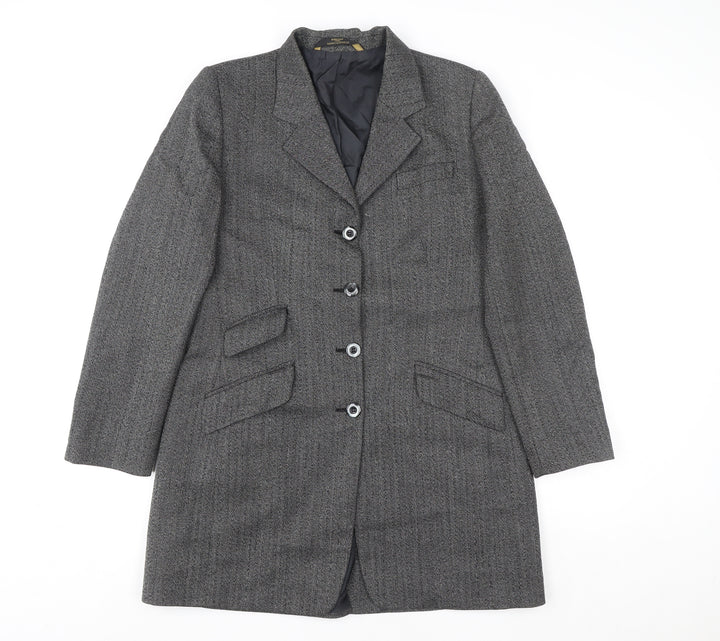 Marks and Spencer Womens Grey Wool Single Breasted Blazer UK 14
