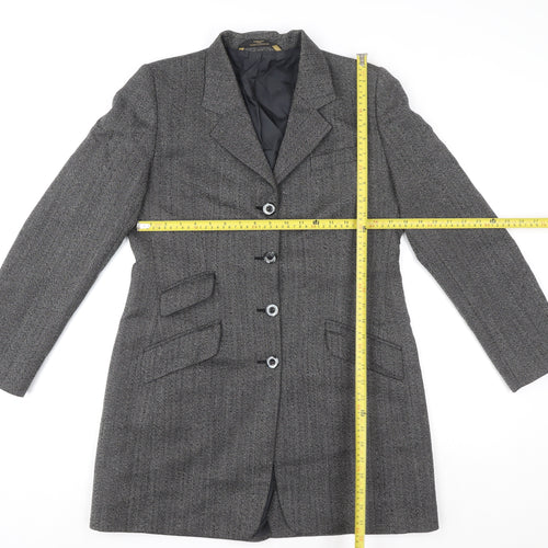 Marks and Spencer Womens Grey Wool Single Breasted Blazer UK 14