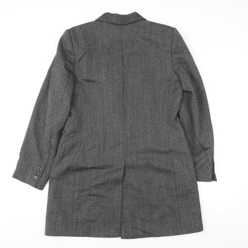 Marks and Spencer Womens Grey Wool Single Breasted Blazer UK 14