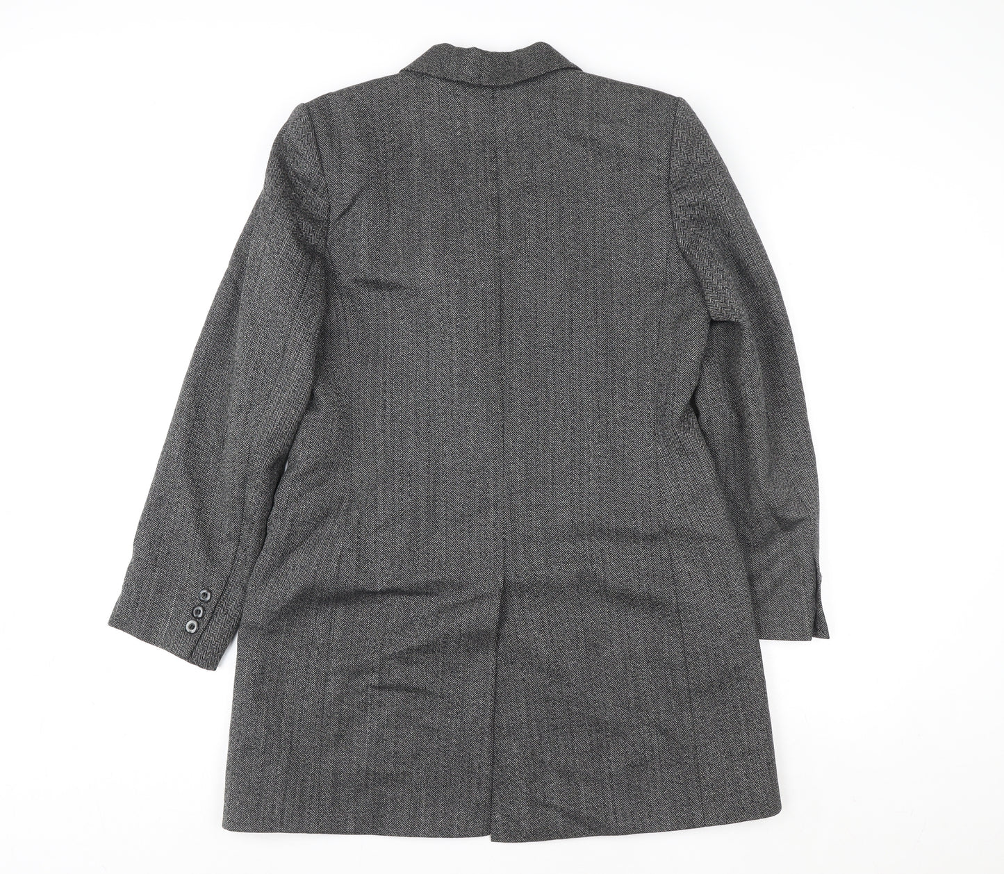 Marks and Spencer Womens Grey Wool Single Breasted Blazer UK 14