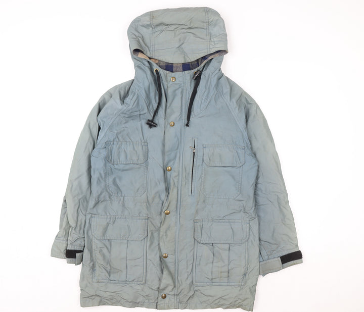 REI Men's Green Hooded Parka Coat Size S Cotton Nylon Outdoor