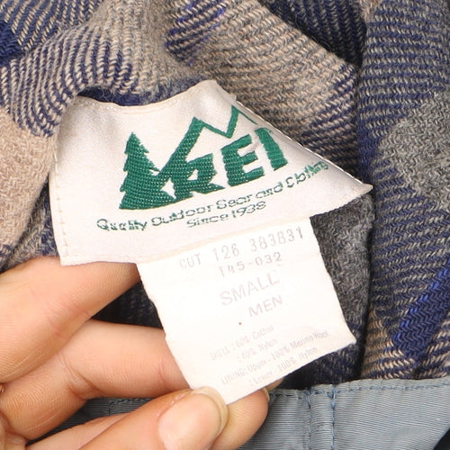 REI Men's Green Hooded Parka Coat Size S Cotton Nylon Outdoor
