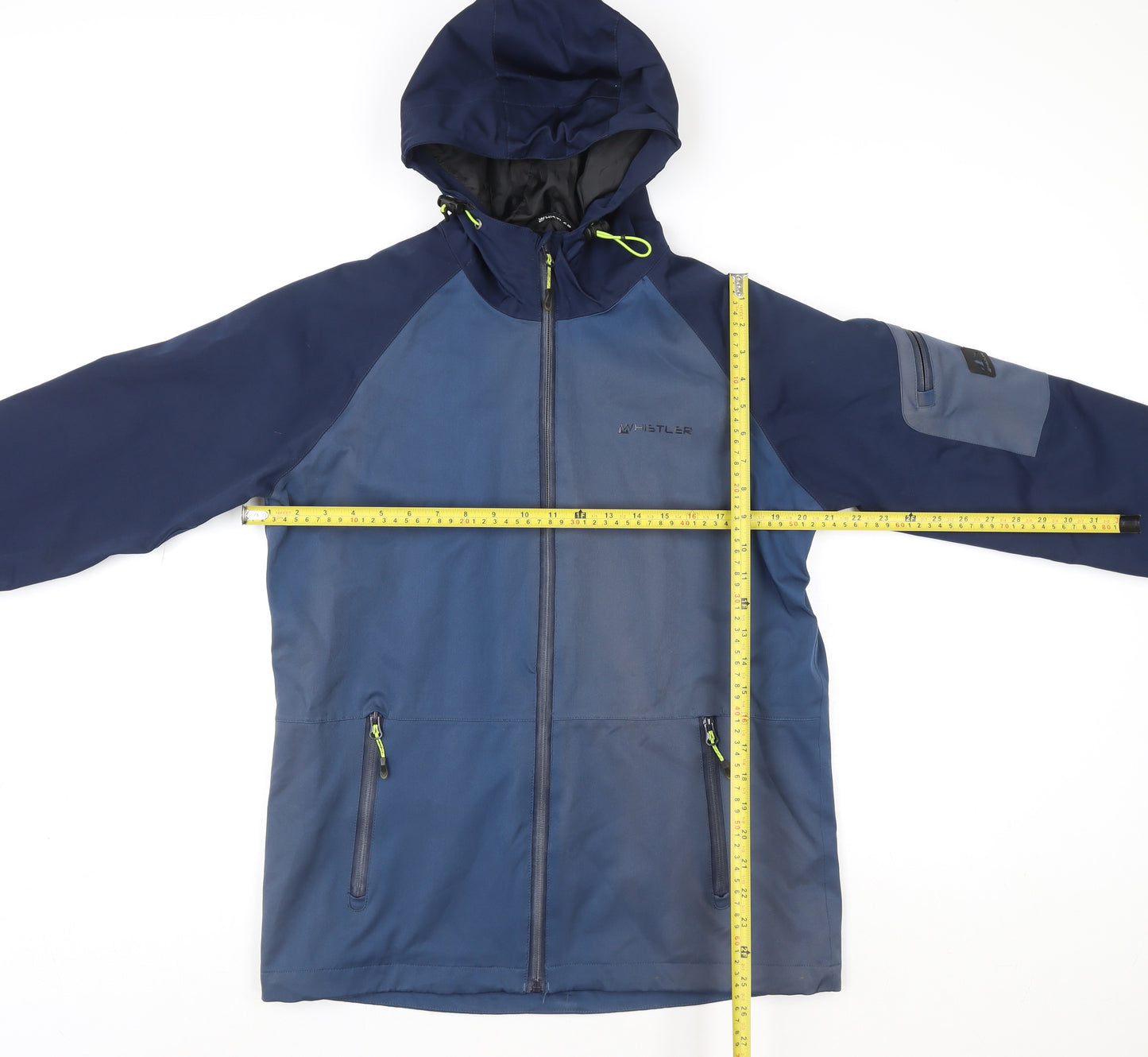 Whistler Mens Blue Softshell Hooded Jacket Size S Windproof Waterproof