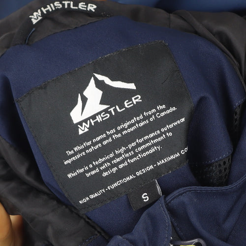 Whistler Mens Blue Softshell Hooded Jacket Size S Windproof Waterproof
