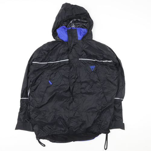 Viga Men's Black XS Hooded Reflective Windbreaker Jacket