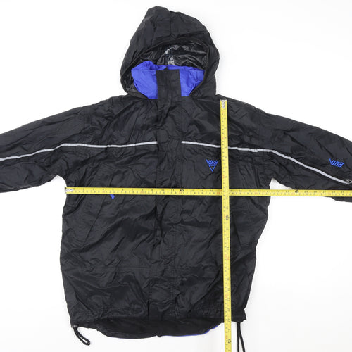 Viga Men's Black XS Hooded Reflective Windbreaker Jacket