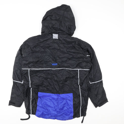 Viga Men's Black XS Hooded Reflective Windbreaker Jacket