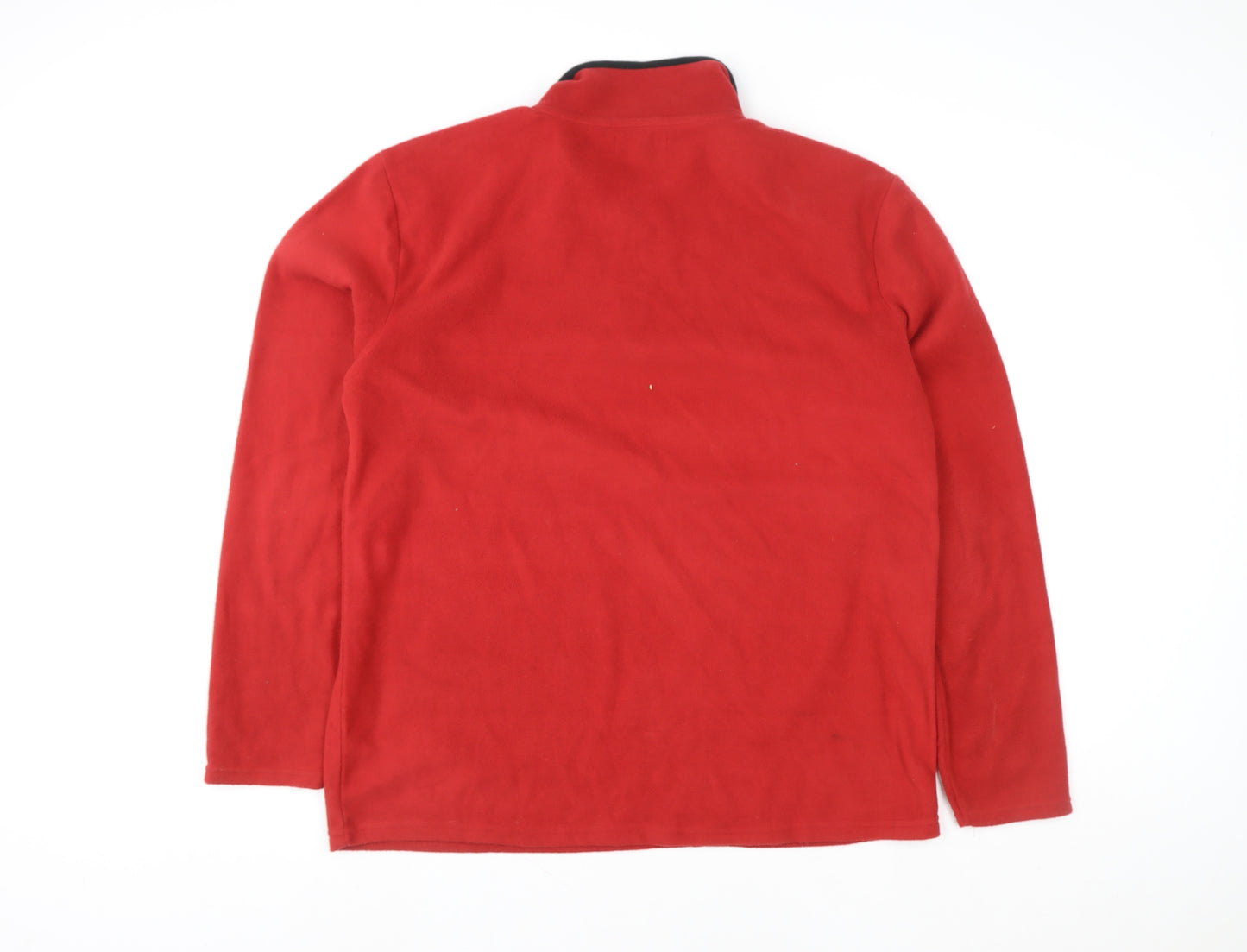 Atlas For Men Red Fleece 1/4 Zip Pullover Sweatshirt Size L