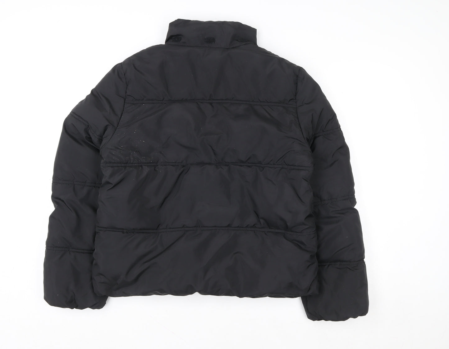 H&M Womens Black Puffer Jacket Size 20 Lined Quilted Winter Coat