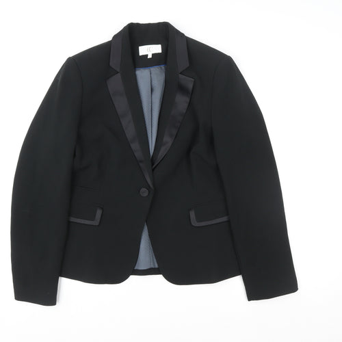 CC Women Black Blazer Size 14 Regular Classic Formal Jacket